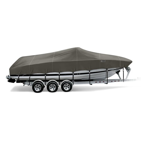 Eevelle Boat Cover CUDDY CABIN Inboard Fits 19ft 6in L up to 96in W Charcoal WSVCDY1996-CHL - main